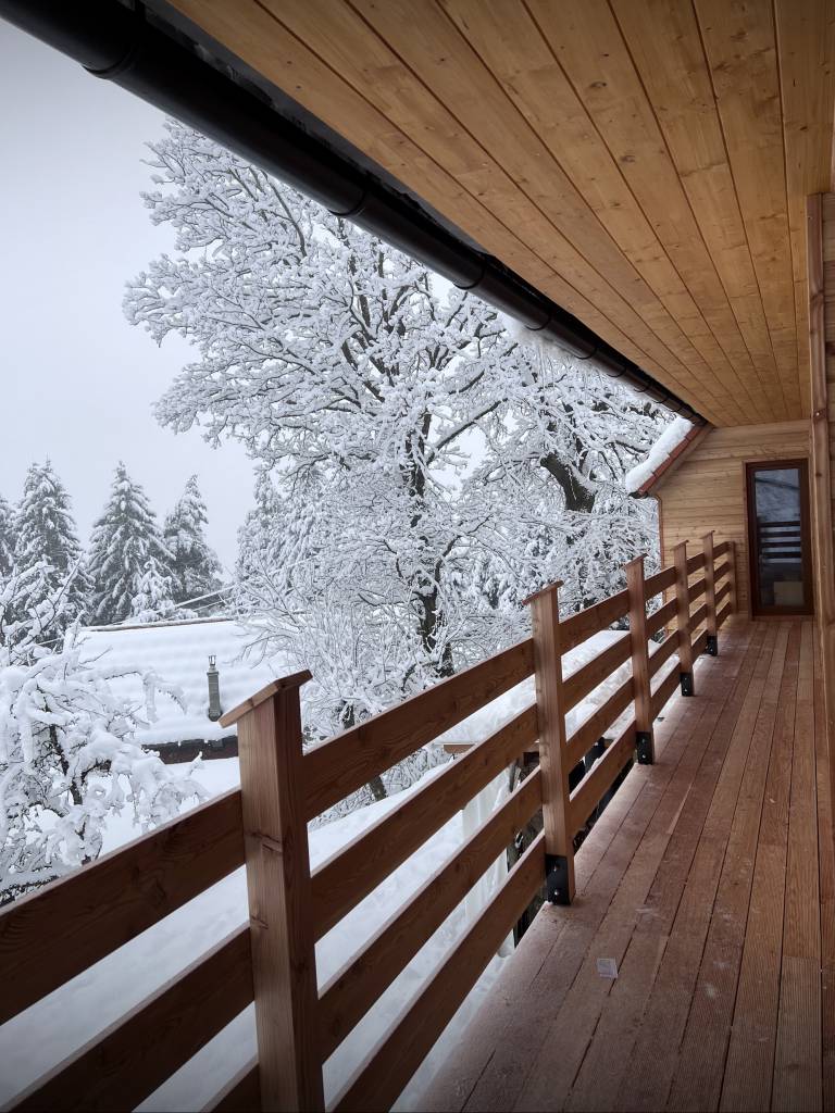 lesena terasa in fasada naravna lepota